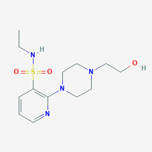 molecular formula C13H22N4O3S B215087 N-ethyl-2-[4-(2-hydroxyethyl)-1-piperazinyl]-3-pyridinesulfonamide 