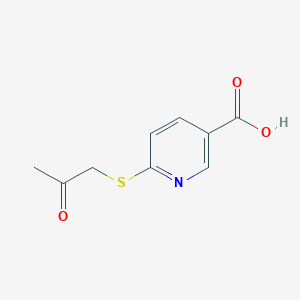 molecular formula C9H9NO3S B215091 6-[(2-Oxopropyl)sulfanyl]nicotinic acid 
