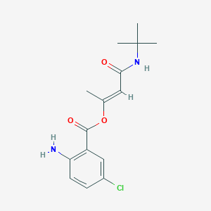 molecular formula C15H19ClN2O3 B215099 [(E)-4-(tert-butylamino)-4-oxobut-2-en-2-yl] 2-amino-5-chlorobenzoate 