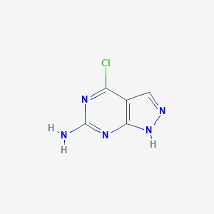 molecular formula C5H4ClN5 B021510 4-氯-1H-吡唑并[3,4-d]嘧啶-6-胺 CAS No. 100644-65-3