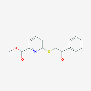 molecular formula C15H13NO3S B215100 Methyl 6-[(2-oxo-2-phenylethyl)sulfanyl]-2-pyridinecarboxylate 