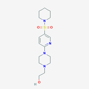 molecular formula C16H26N4O3S B215107 2-{4-[5-(1-Piperidinylsulfonyl)-2-pyridinyl]-1-piperazinyl}ethanol 