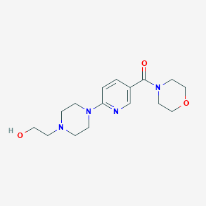 molecular formula C16H24N4O3 B215108 2-{4-[5-(4-Morpholinylcarbonyl)-2-pyridinyl]-1-piperazinyl}ethanol 