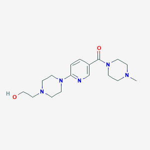 molecular formula C17H27N5O2 B215109 2-(4-{5-[(4-Methyl-1-piperazinyl)carbonyl]-2-pyridinyl}-1-piperazinyl)ethanol 