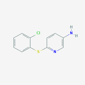 molecular formula C11H9ClN2S B215116 6-[(2-Chlorophenyl)sulfanyl]-3-pyridinylamine 