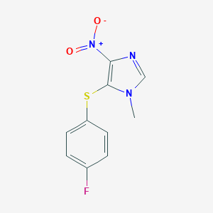 molecular formula C10H8FN3O2S B215123 5-[(4-fluorophenyl)sulfanyl]-4-nitro-1-methyl-1H-imidazole 