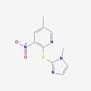 3-nitro-5-methyl-2-[(1-methyl-1H-imidazol-2-yl)sulfanyl]pyridine