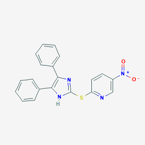 2-[(4,5-diphenyl-1H-imidazol-2-yl)sulfanyl]-5-nitropyridine