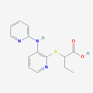 2-{[3-(2-Pyridinylamino)-2-pyridinyl]sulfanyl}butanoic acid