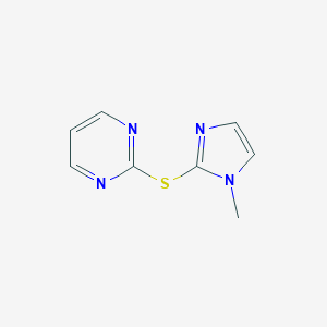 molecular formula C8H8N4S B215129 2-[(1-methyl-1H-imidazol-2-yl)sulfanyl]pyrimidine 