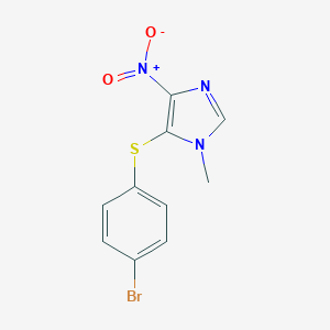 molecular formula C10H8BrN3O2S B215133 5-[(4-bromophenyl)sulfanyl]-4-nitro-1-methyl-1H-imidazole 