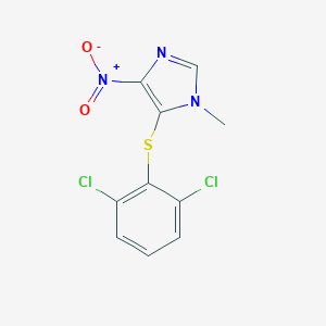 molecular formula C10H7Cl2N3O2S B215135 5-[(2,6-dichlorophenyl)sulfanyl]-4-nitro-1-methyl-1H-imidazole 