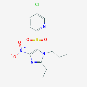 molecular formula C13H15ClN4O4S B215137 5-chloro-2-({2-ethyl-4-nitro-1-propyl-1H-imidazol-5-yl}sulfonyl)pyridine 