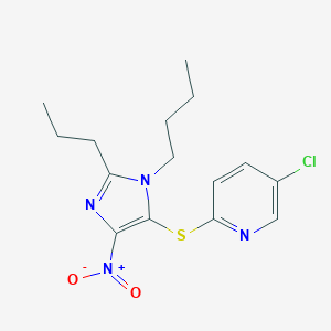 molecular formula C15H19ClN4O2S B215140 2-({1-butyl-4-nitro-2-propyl-1H-imidazol-5-yl}sulfanyl)-5-chloropyridine 