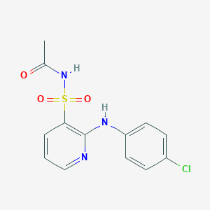 molecular formula C13H12ClN3O3S B215149 N-acetyl-2-(4-chloroanilino)-3-pyridinesulfonamide CAS No. 55841-83-3