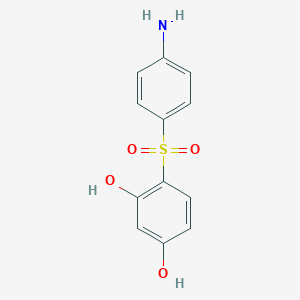 molecular formula C12H11NO4S B021515 1,3-Benzenediol, 4-[(4-aminophenyl)sulfonyl]- CAS No. 105456-60-8