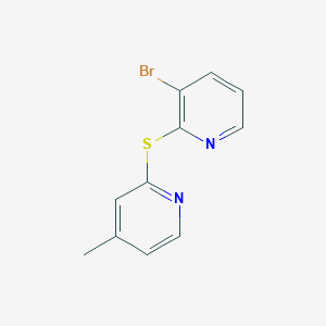 molecular formula C11H9BrN2S B215155 3-Bromo-2-[(4-methylpyridin-2-yl)sulfanyl]pyridine 