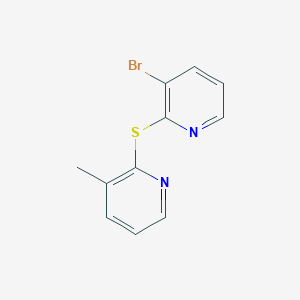 molecular formula C11H9BrN2S B215156 3-Bromo-2-[(3-methylpyridin-2-yl)sulfanyl]pyridine 