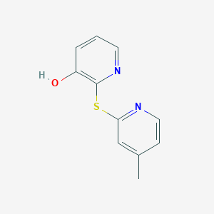 molecular formula C11H10N2OS B215158 2-[(4-Methylpyridin-2-yl)sulfanyl]pyridin-3-ol 