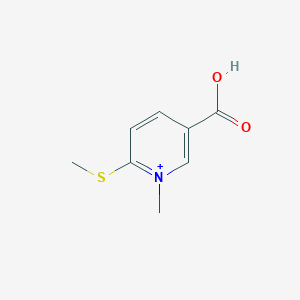 molecular formula C8H10NO2S+ B215167 5-Carboxy-1-methyl-2-(methylsulfanyl)pyridinium 