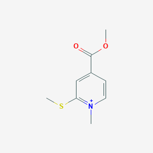 molecular formula C9H12NO2S+ B215170 4-(Methoxycarbonyl)-1-methyl-2-(methylsulfanyl)pyridinium 