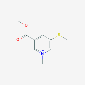 3-(Methoxycarbonyl)-1-methyl-5-(methylsulfanyl)pyridinium