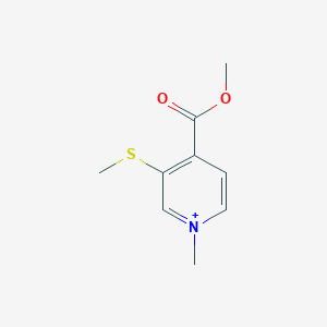 4-(Methoxycarbonyl)-1-methyl-3-(methylsulfanyl)pyridinium