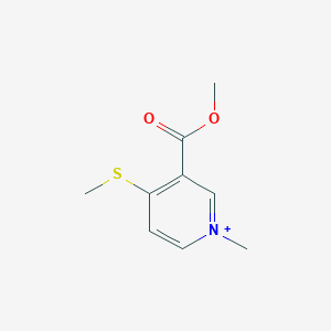 molecular formula C9H12NO2S+ B215182 3-(Methoxycarbonyl)-1-methyl-4-(methylsulfanyl)pyridinium 