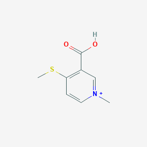 3-Carboxy-1-methyl-4-(methylsulfanyl)pyridinium