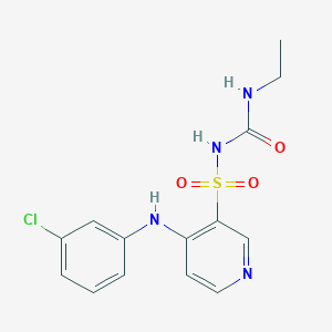molecular formula C14H15ClN4O3S B215187 4-(3-Chloroanilino)-3-({[(ethylamino)carbonyl]amino}sulfonyl)pyridine 