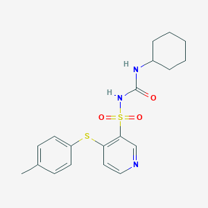 molecular formula C19H23N3O3S2 B215190 3-({[(Cyclohexylamino)carbonyl]amino}sulfonyl)-4-[(4-methylphenyl)sulfanyl]pyridine 