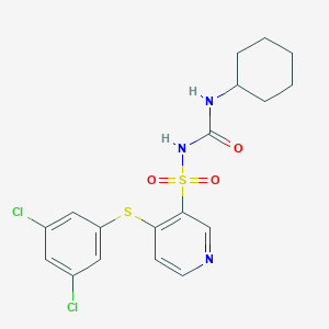 molecular formula C18H19Cl2N3O3S2 B215191 3-({[(Cyclohexylamino)carbonyl]amino}sulfonyl)-4-[(3,5-dichlorophenyl)sulfanyl]pyridine 