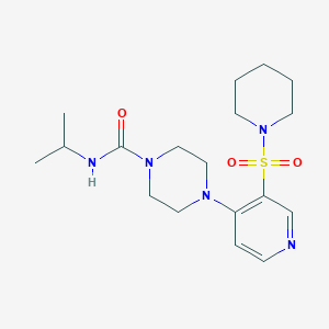 molecular formula C18H29N5O3S B215197 N-isopropyl-4-[3-(1-piperidinylsulfonyl)-4-pyridinyl]-1-piperazinecarboxamide 