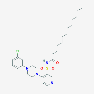 N-[4-[4-(3-chlorophenyl)piperazin-1-yl]pyridin-3-yl]sulfonyltridecanamide