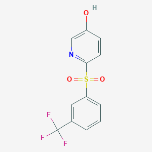 molecular formula C12H8F3NO3S B215215 6-{[3-(Trifluoromethyl)phenyl]sulfonyl}-3-pyridinol 