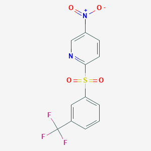 molecular formula C12H7F3N2O4S B215220 5-Nitro-2-{[3-(trifluoromethyl)phenyl]sulfonyl}pyridine 