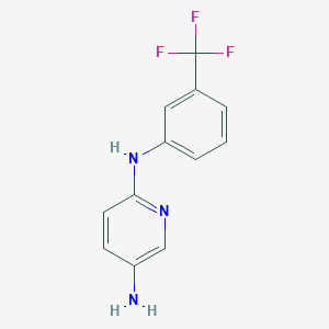 molecular formula C12H10F3N3 B215221 N-(5-amino-2-pyridinyl)-N-[3-(trifluoromethyl)phenyl]amine 