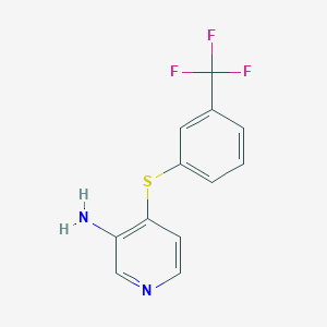 molecular formula C12H9F3N2S B215225 4-{[3-(Trifluoromethyl)phenyl]sulfanyl}-3-pyridinamine 