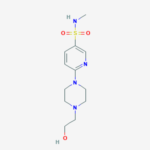 molecular formula C12H20N4O3S B215234 6-[4-(2-hydroxyethyl)-1-piperazinyl]-N-methyl-3-pyridinesulfonamide 