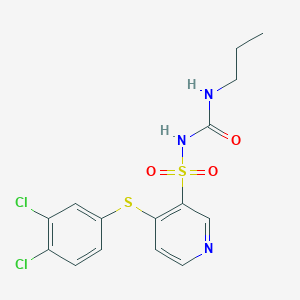 molecular formula C15H15Cl2N3O3S2 B215238 1-[[4-[(3,4-二氯苯基)硫]-3-吡啶基]磺酰基]-3-丙基脲 