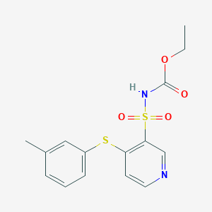 molecular formula C15H16N2O4S2 B215239 Ethyl {4-[(3-methylphenyl)sulfanyl]-3-pyridinyl}sulfonylcarbamate 