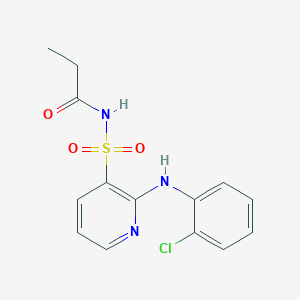 molecular formula C14H14ClN3O3S B215241 2-(2-chloroanilino)-N-propionyl-3-pyridinesulfonamide CAS No. 55884-12-3