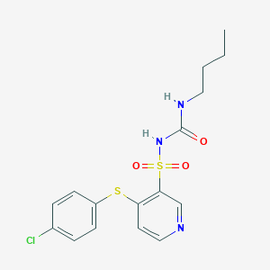 molecular formula C16H18ClN3O3S2 B215245 3-({[(Butylamino)carbonyl]amino}sulfonyl)-4-[(4-chlorophenyl)sulfanyl]pyridine 