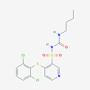 molecular formula C16H17Cl2N3O3S2 B215248 3-({[(Butylamino)carbonyl]amino}sulfonyl)-4-[(2,6-dichlorophenyl)sulfanyl]pyridine 