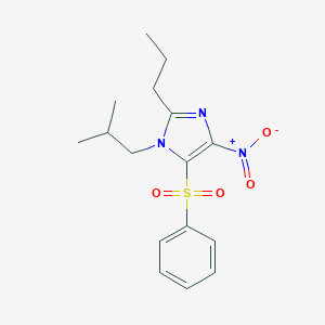 molecular formula C16H21N3O4S B215250 4-nitro-1-isobutyl-5-(phenylsulfonyl)-2-propyl-1H-imidazole 