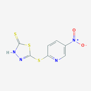 molecular formula C7H4N4O2S3 B215251 5-Nitro-2-[(5-sulfanyl-1,3,4-thiadiazol-2-yl)sulfanyl]pyridine 