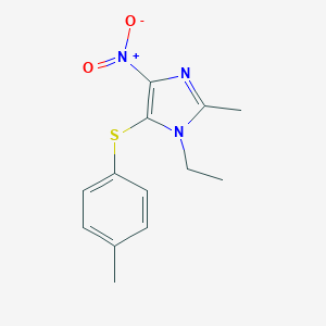 molecular formula C13H15N3O2S B215252 1-ethyl-4-nitro-2-methyl-5-[(4-methylphenyl)sulfanyl]-1H-imidazole 