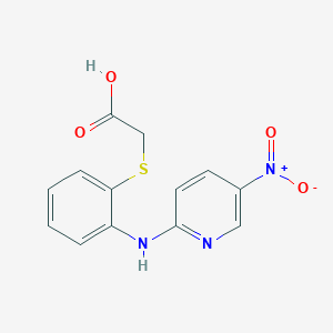 molecular formula C13H11N3O4S B215253 {[2-({5-Nitro-2-pyridinyl}amino)phenyl]sulfanyl}acetic acid 
