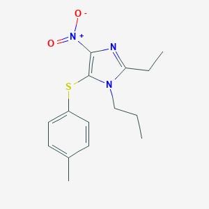 molecular formula C15H19N3O2S B215255 2-ethyl-4-nitro-5-[(4-methylphenyl)sulfanyl]-1-propyl-1H-imidazole 