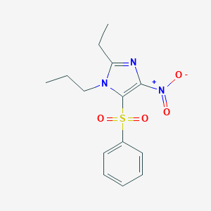 molecular formula C14H17N3O4S B215257 2-ethyl-4-nitro-5-(phenylsulfonyl)-1-propyl-1H-imidazole 